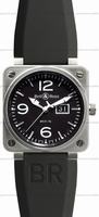 Bell & Ross BR 01-96 Grande Date Steel Mens Wristwatch BR0196-BL-ST